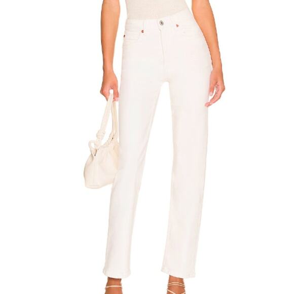 RE/DONE Originals 70's Straight Jean Vintage White - sz 26 NWT (FLAWS) - Picture 1 of 11